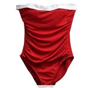 NWT Lauren Ralph Lauren Ruched Tummy Control Swimsuit / Size 8